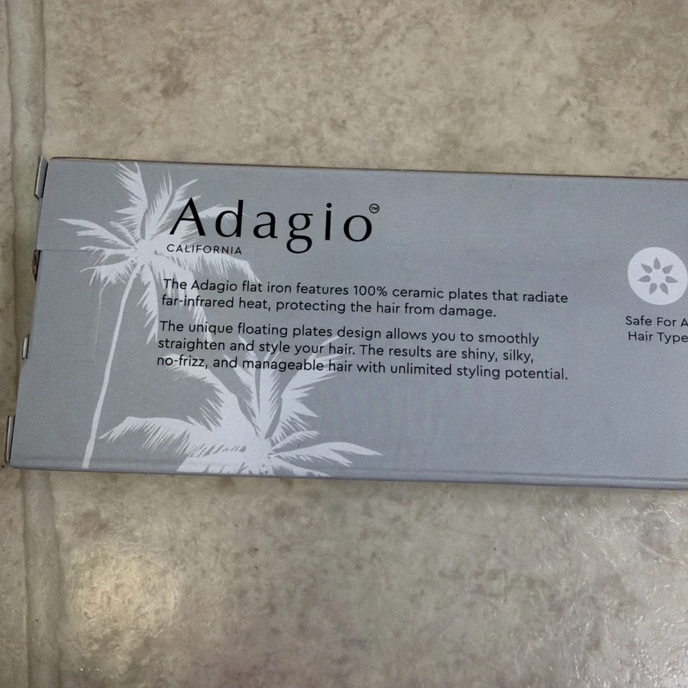 ADAGIO Not So Mini Flat Iron $100 NIB